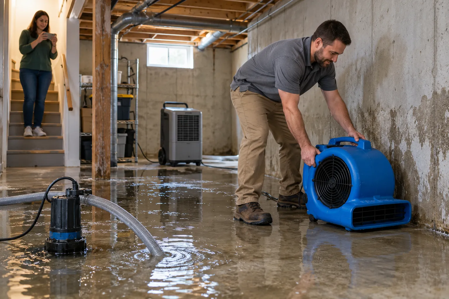 Flooded Basement Cleanup in Flint, MI